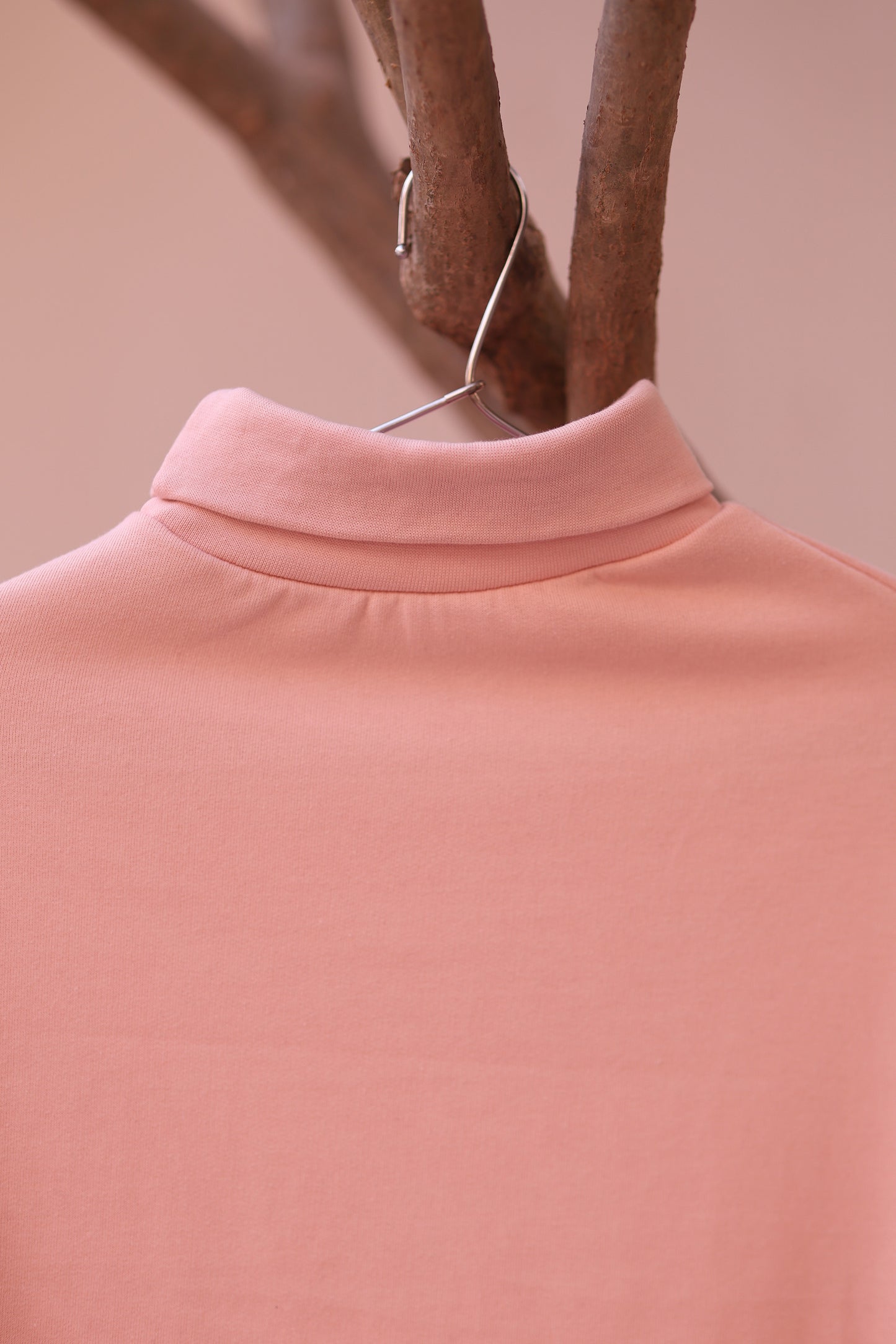 High Neck Cape Shawl (Pink)