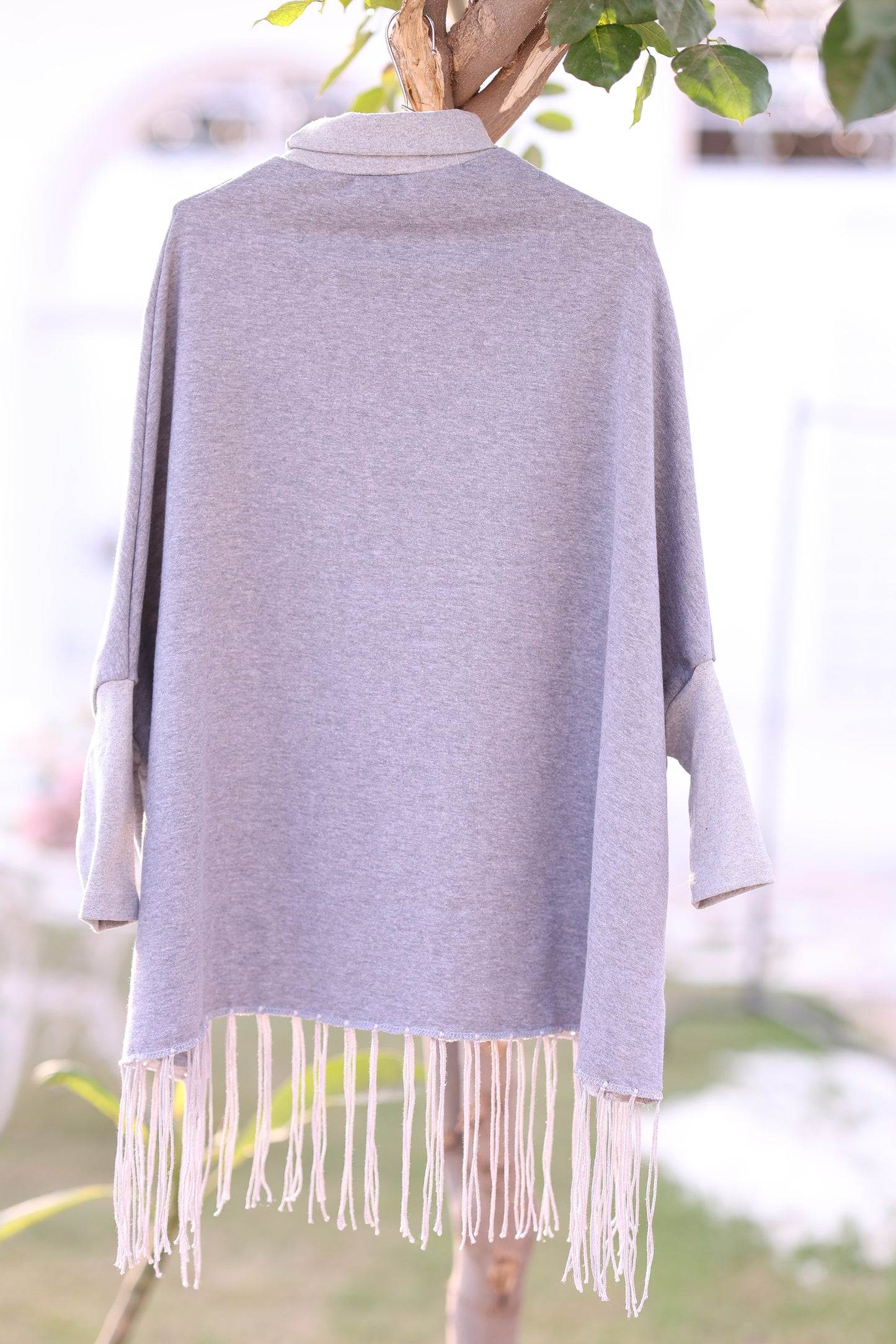 High Neck Cape Shawl (Black)