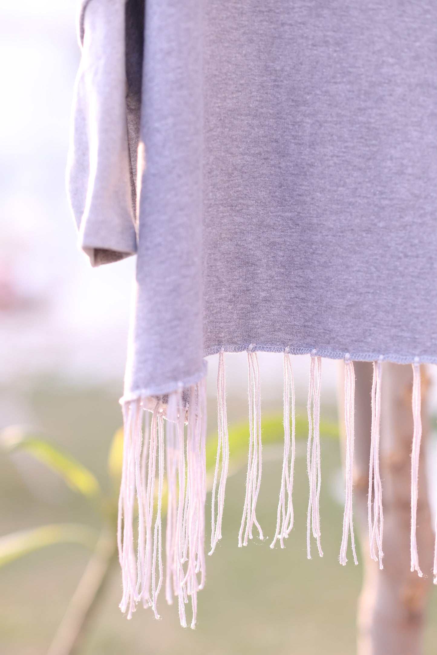 High Neck Cape Shawl (Grey)