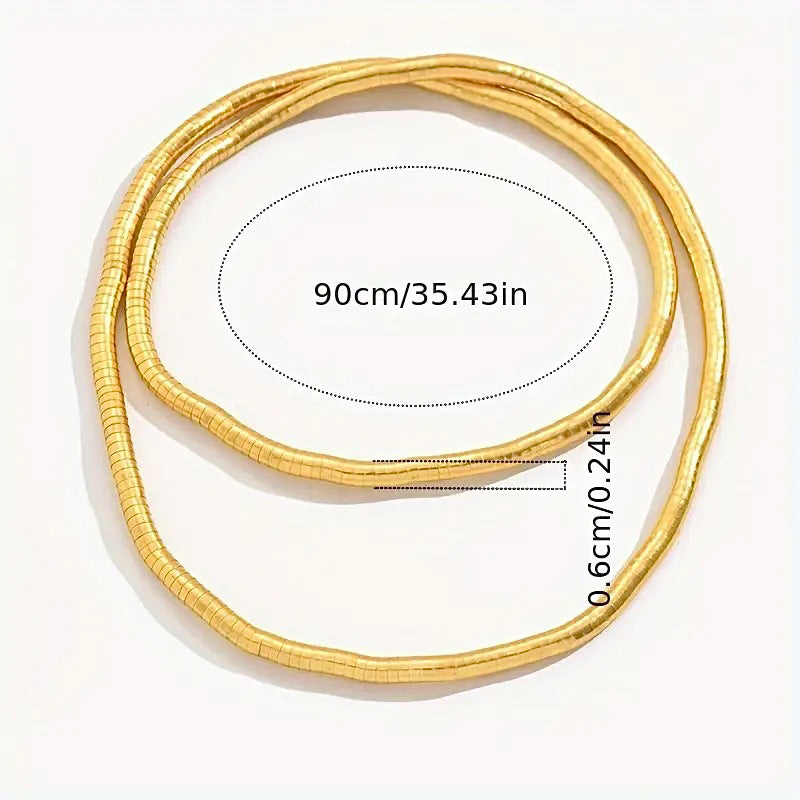 Flexible snake necklace / Bracelet (Golden)