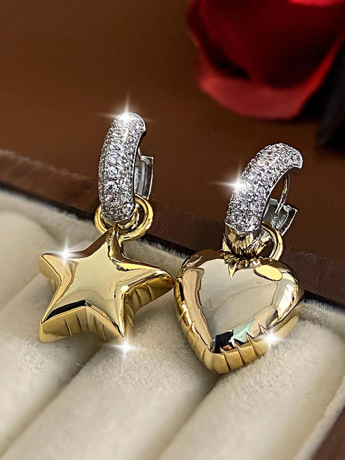 Star heart Earrings