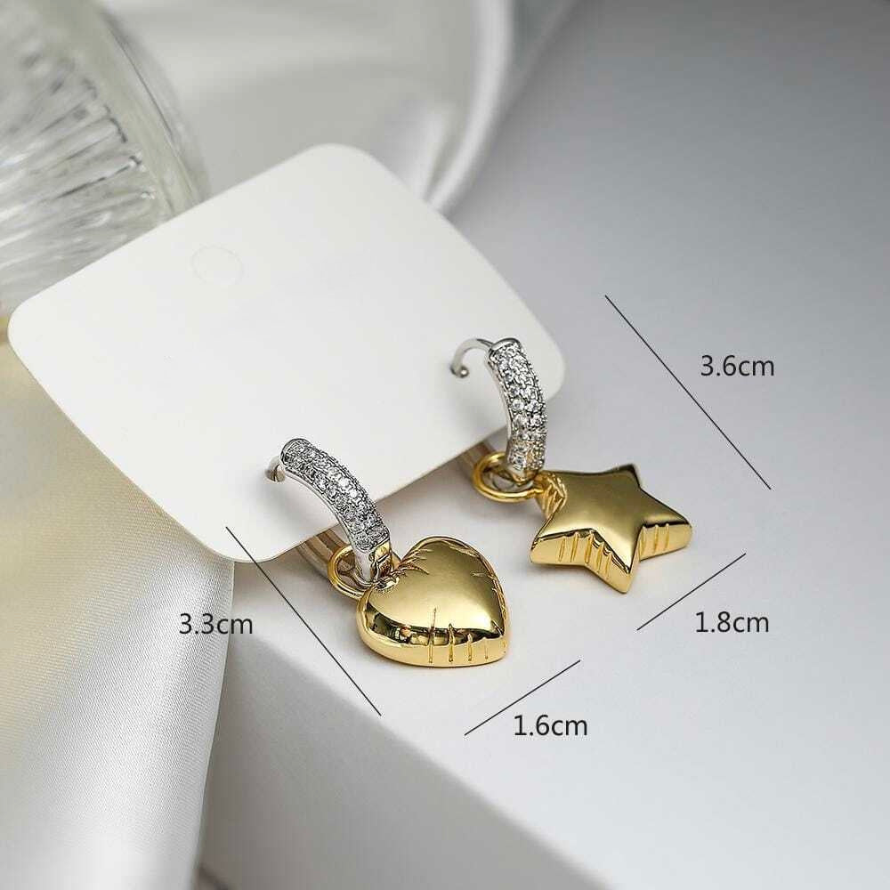 Star heart Earrings