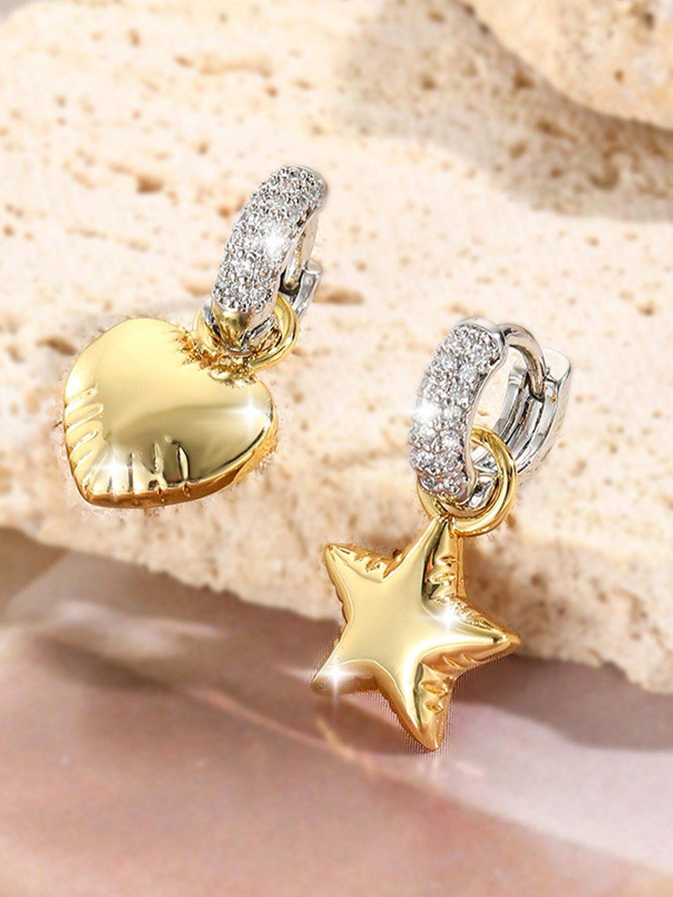 Star heart Earrings