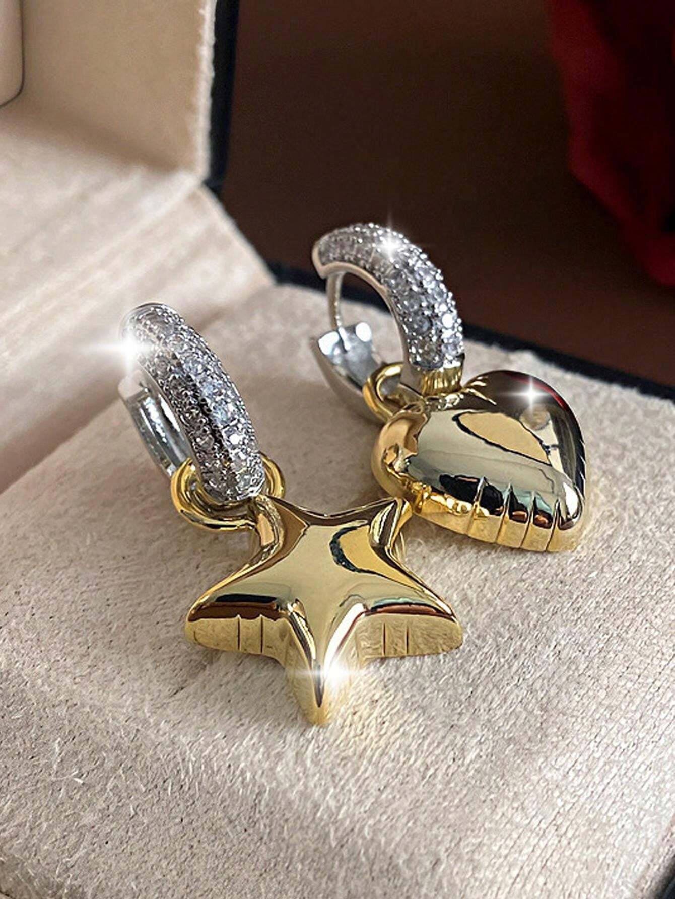 Star heart Earrings
