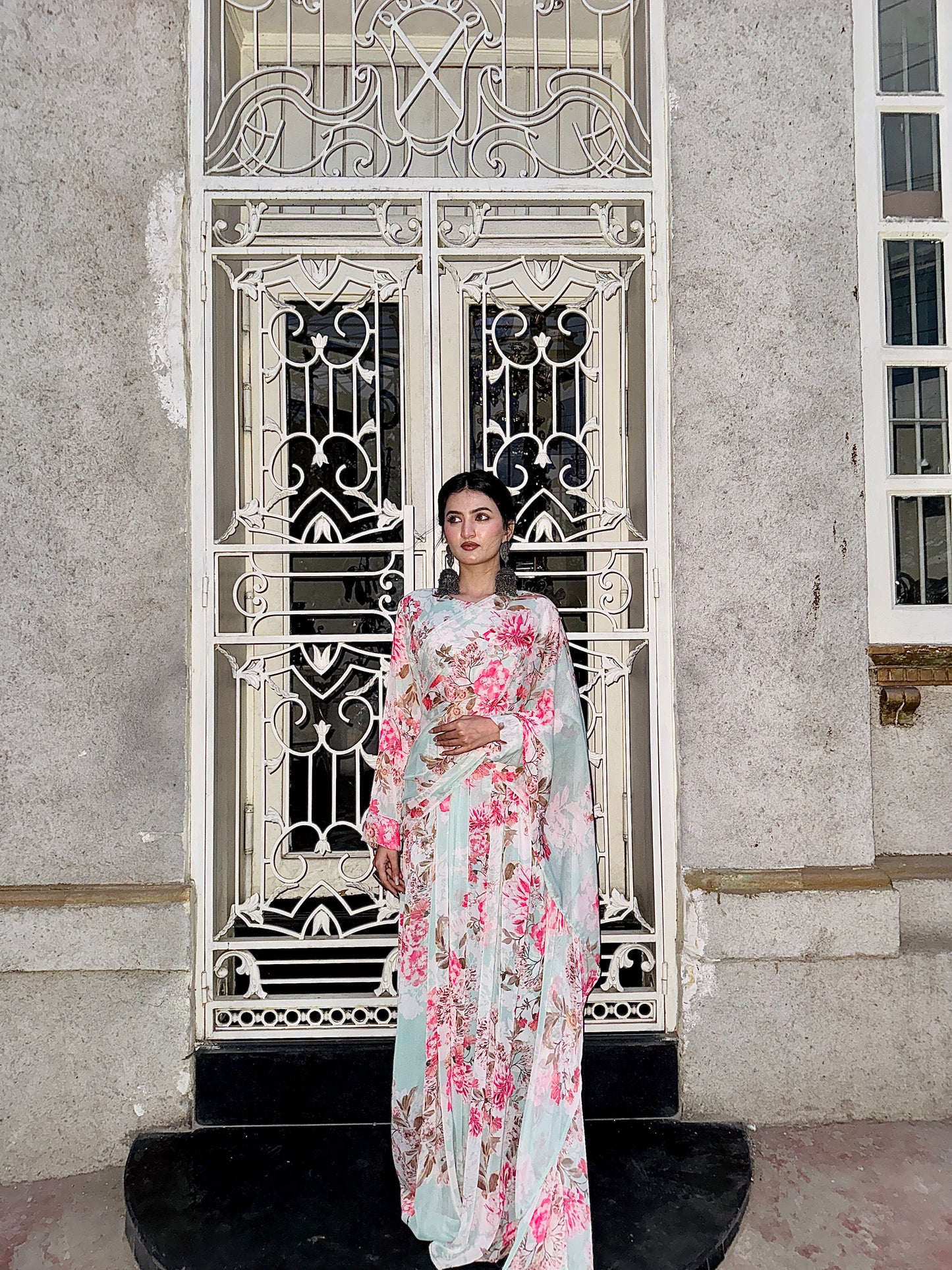 Blue Maxi Saree