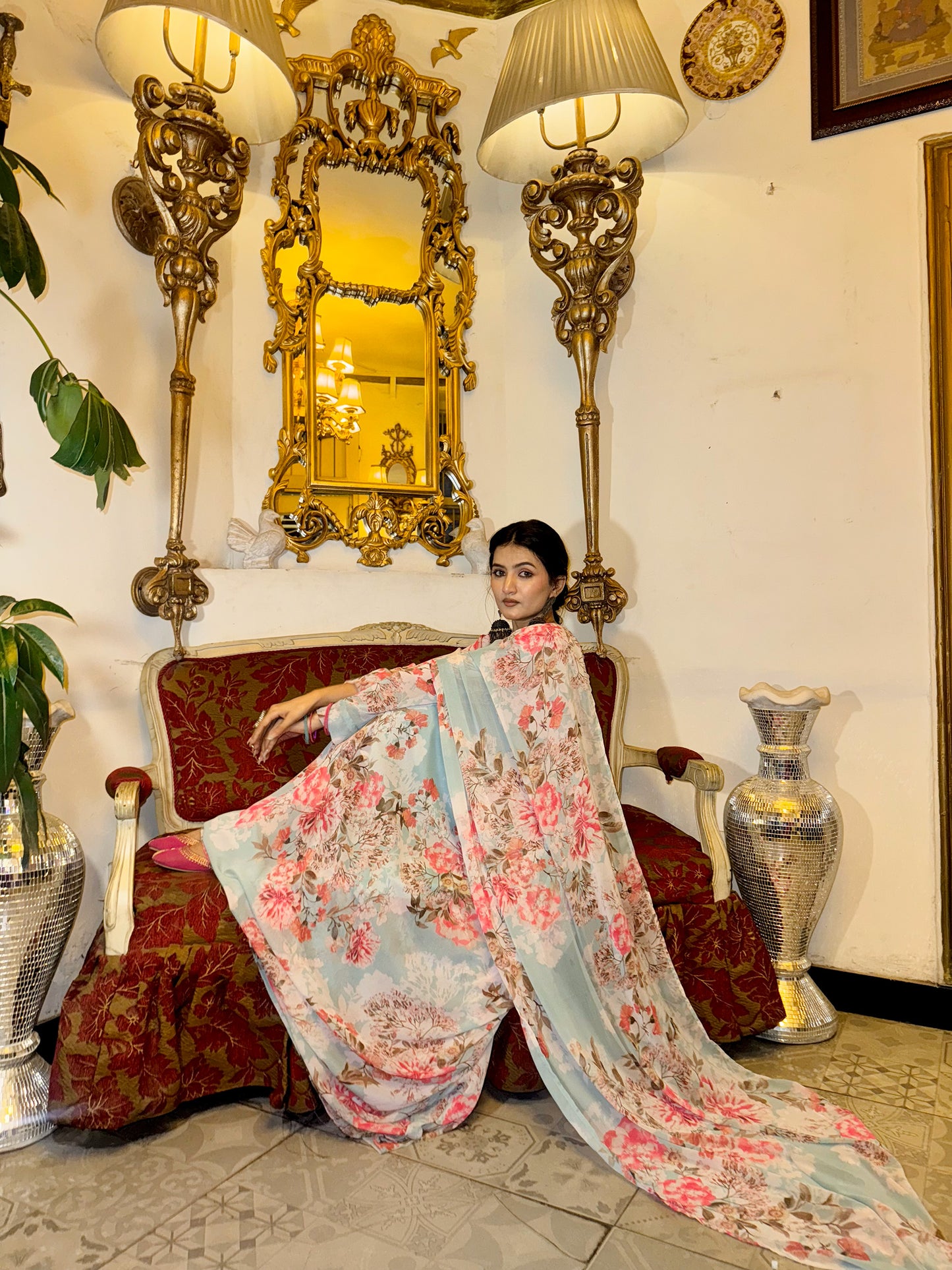 Blue Maxi Saree