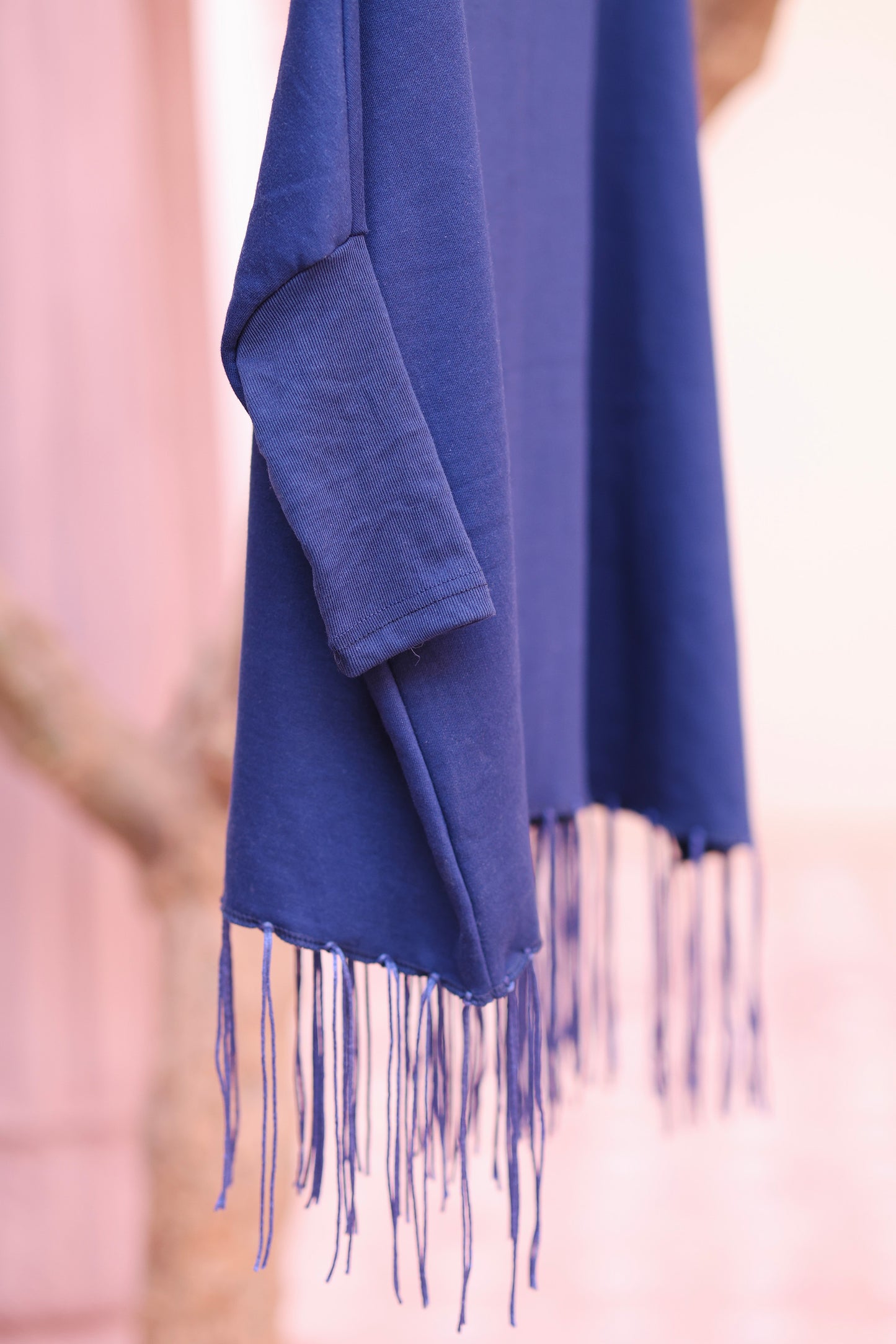 High Neck Cape Shawl (Blue)