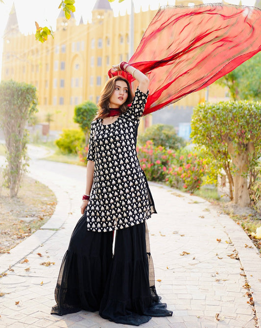 Black Rani 3 pcs dress