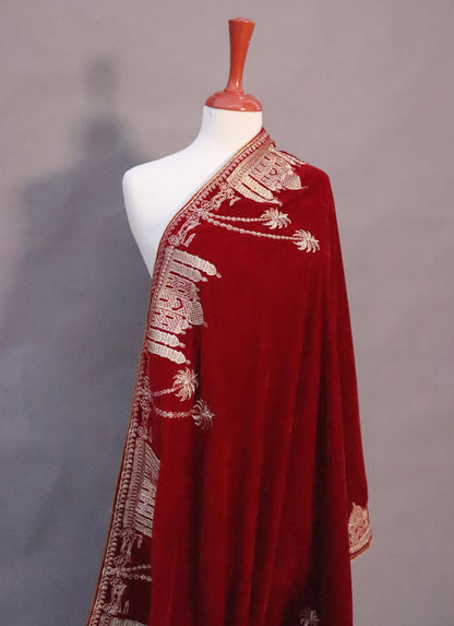 Shahi Qila Red Shawl