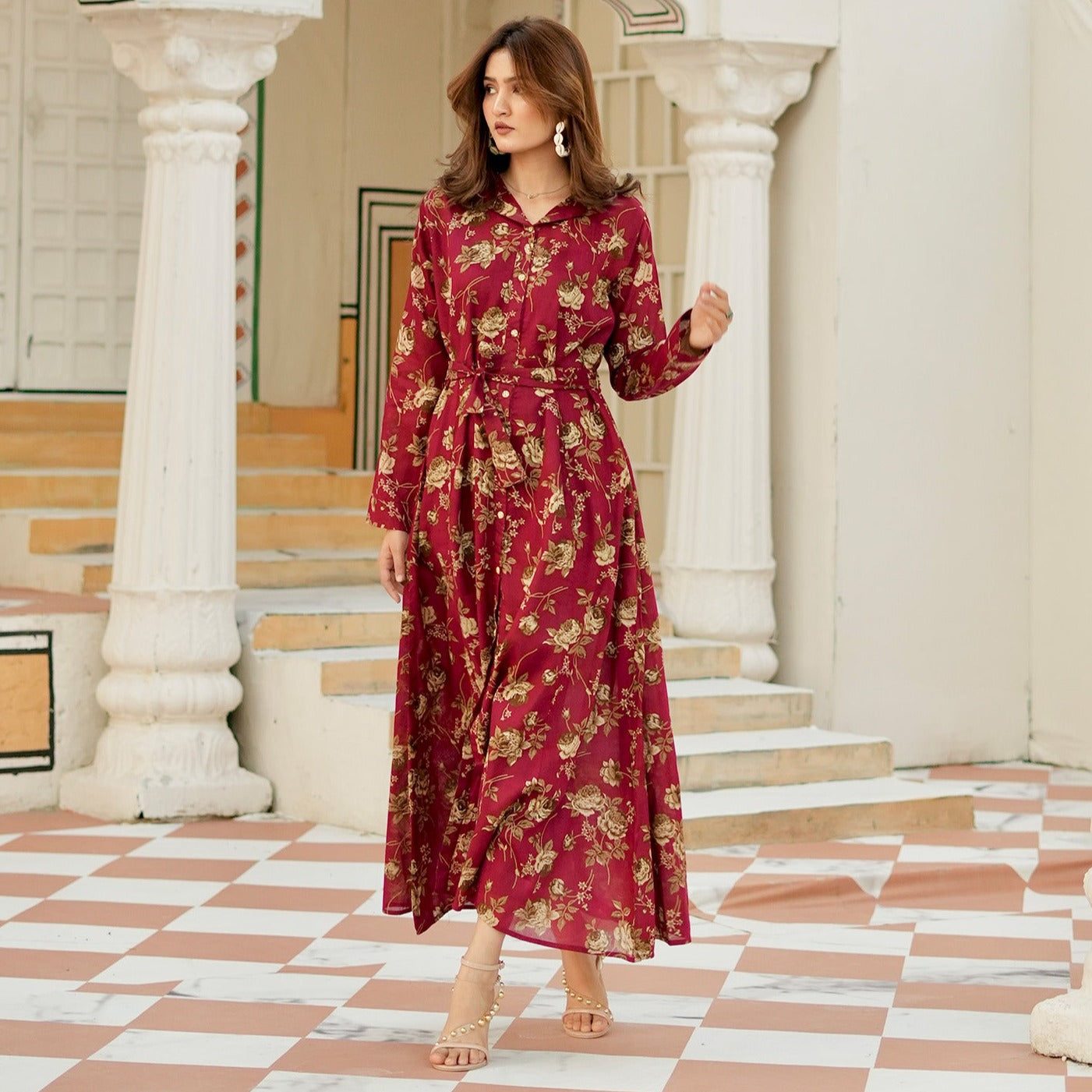 Rose Maxi (Maroon)