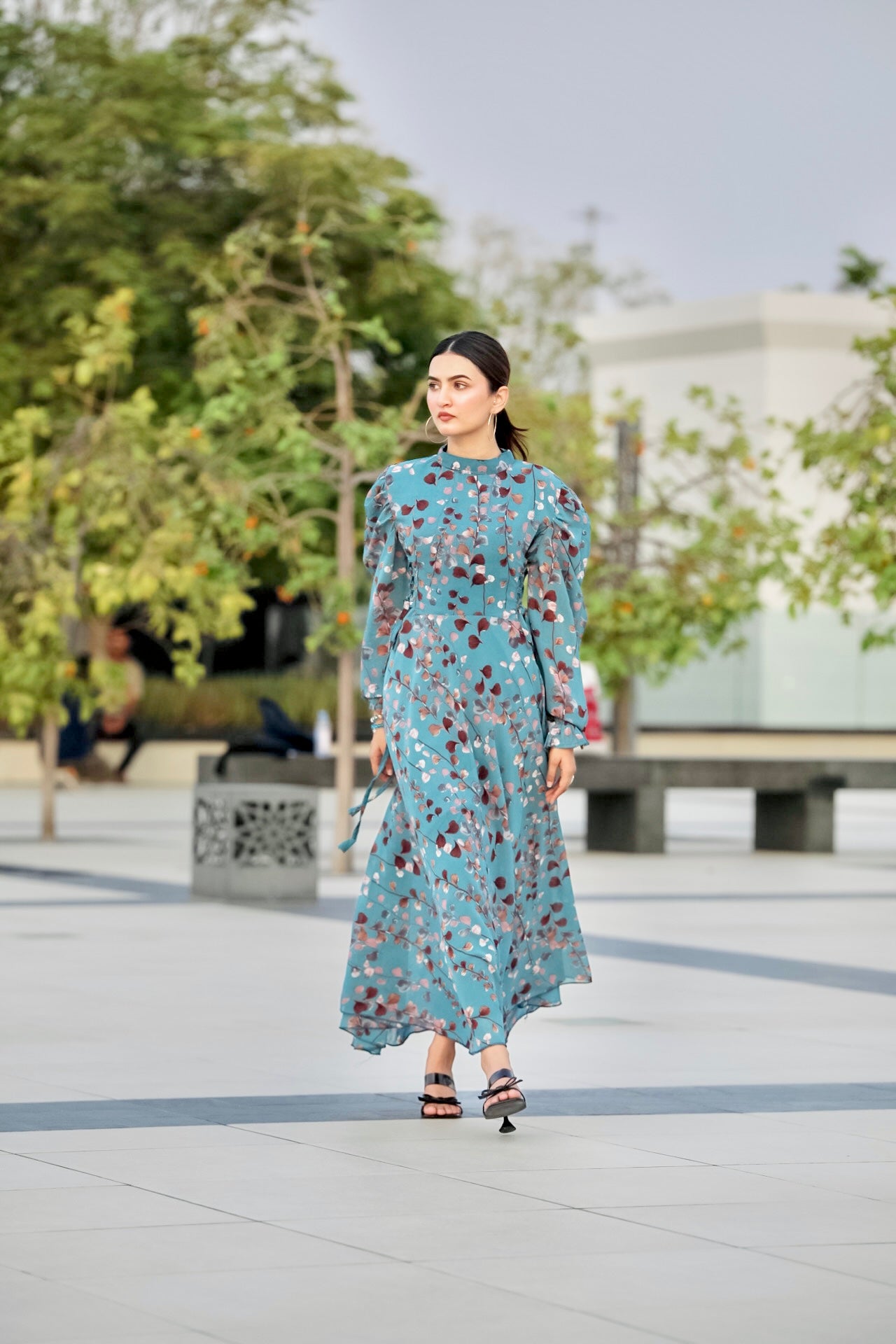 Blue Dry Leaf Maxi