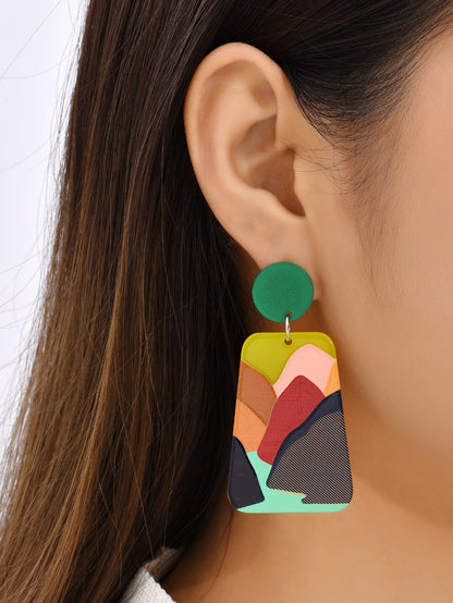 Trapezoid Drop Earrings