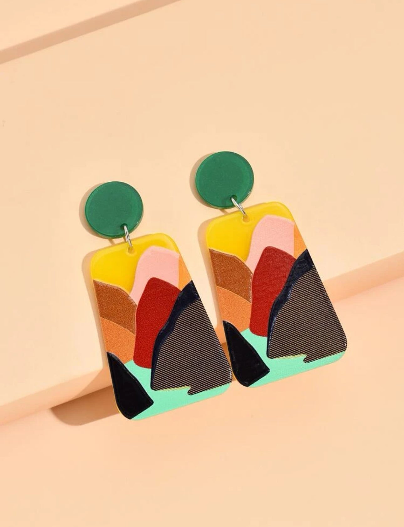 Trapezoid Drop Earrings