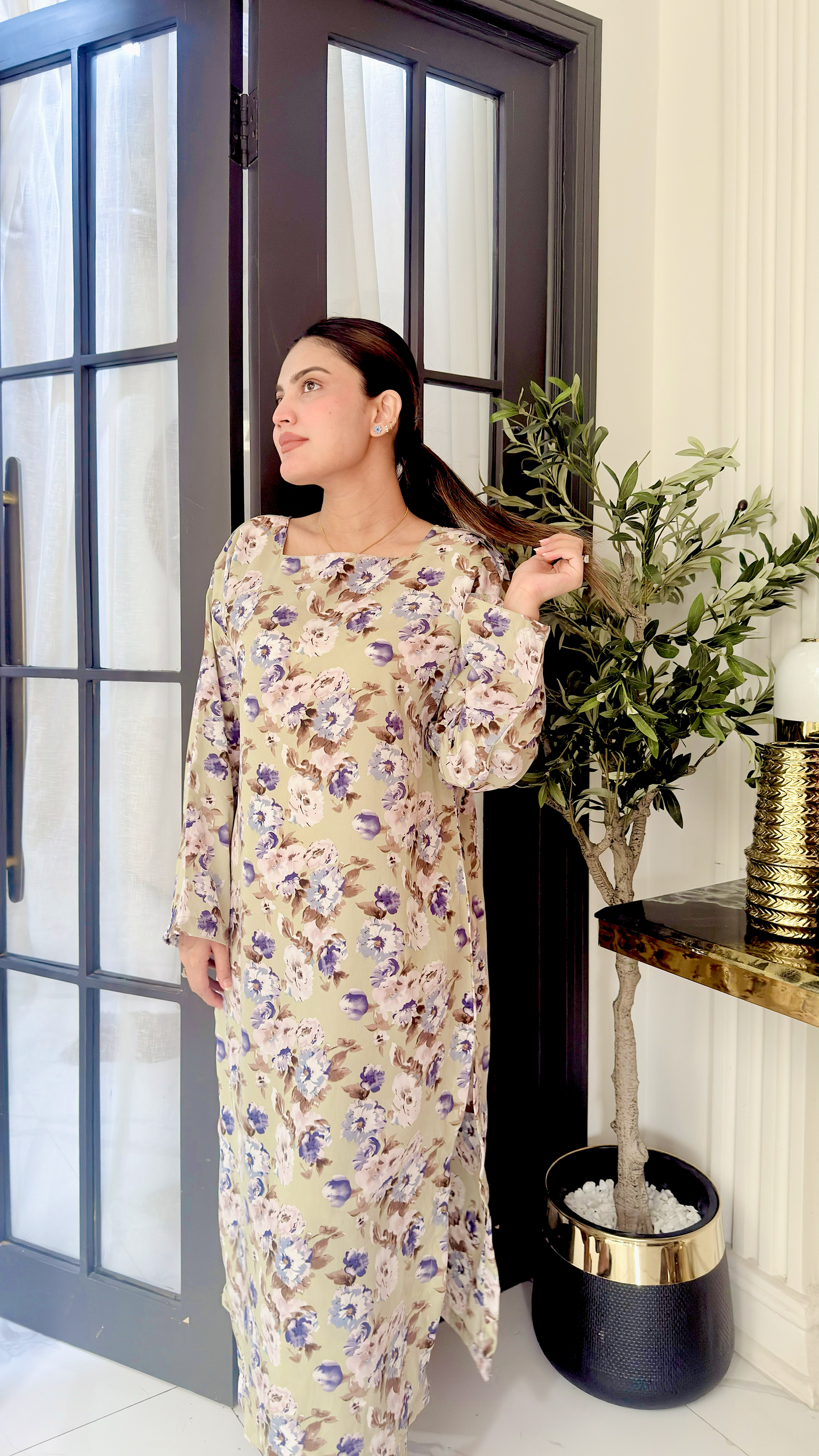 Olive Green 2pcs Dress