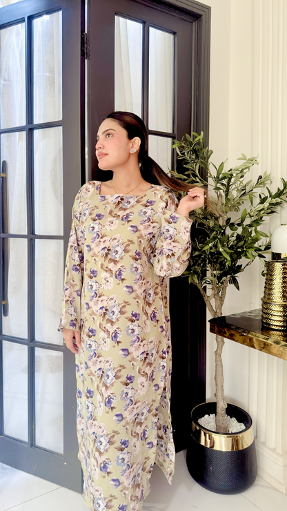 Olive Green 2pcs Dress