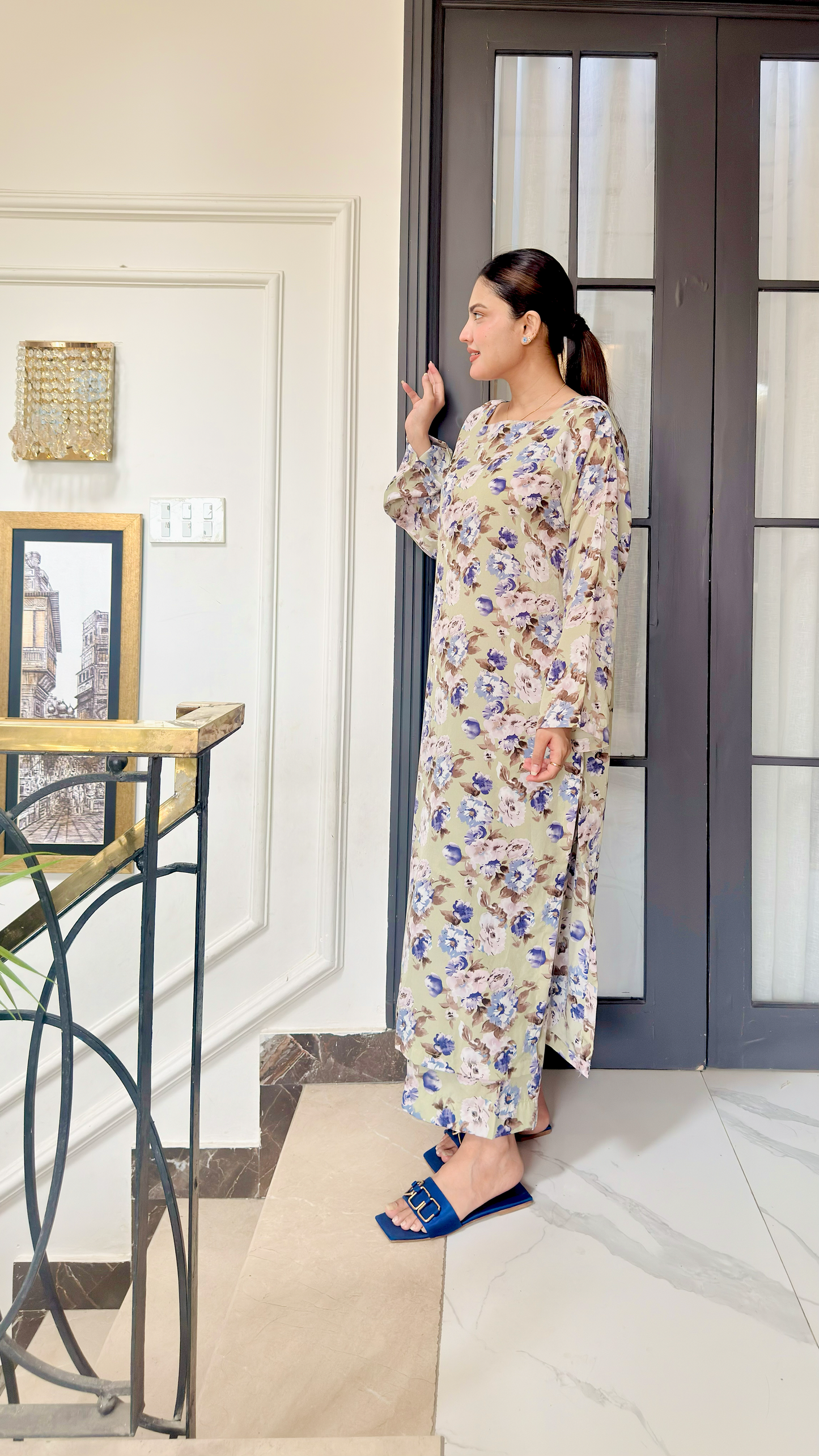 Olive Green 2pcs Dress