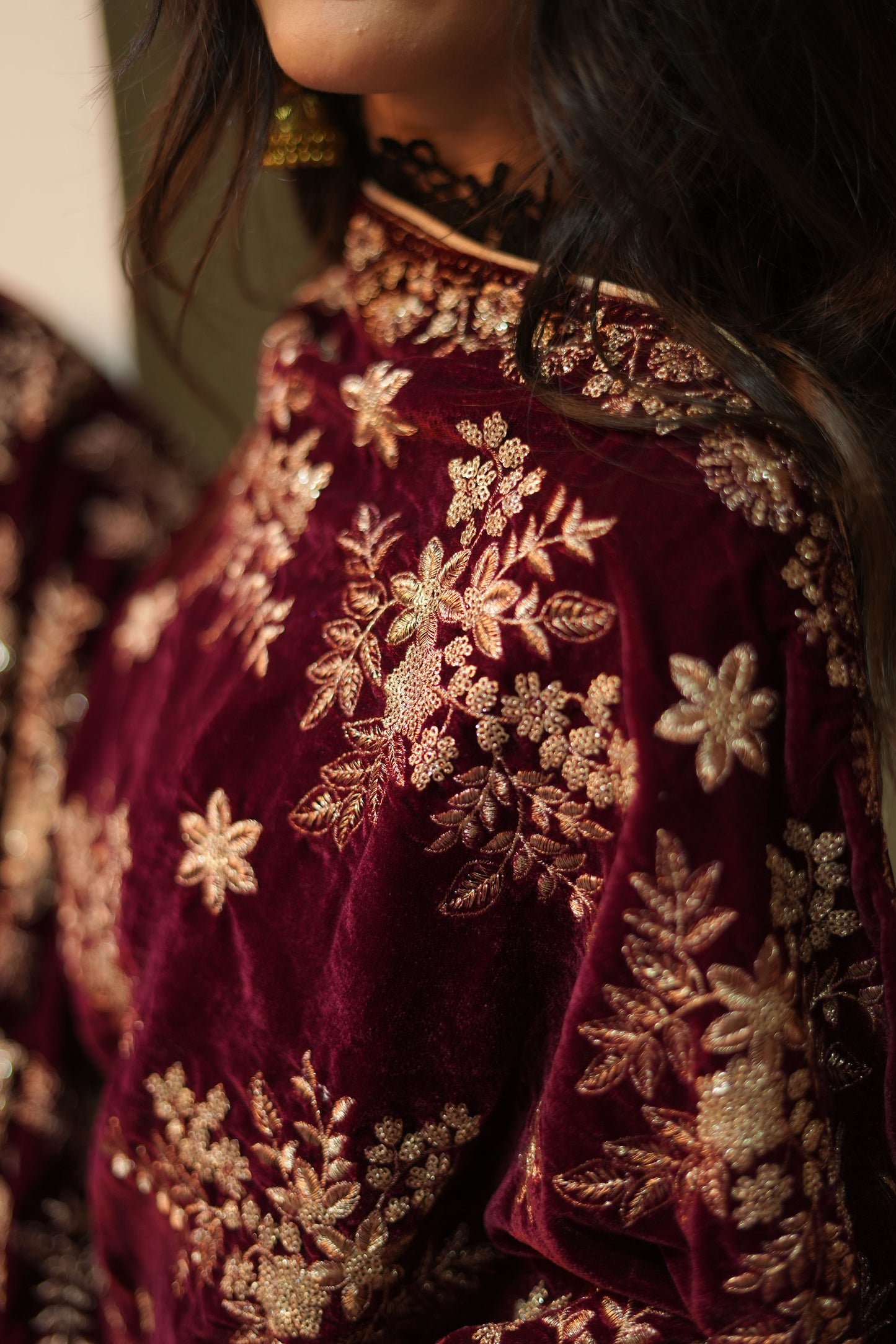 Maroon Pehnawa Shawl